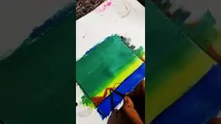 #Shorts Easy1 minute Acrylic Painting, Day#6 #Easy way to draw  a beautiful sunset #beautifulnature