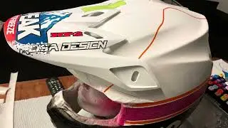 Peak Honda Helmet 1992 on a Bell moto 9 Jeremy McGrath