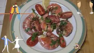 gamberi flambè