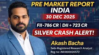 Pre Market Report India Today | 30 Dec 2025| Nifty, Bank Nifty Levels | Silver Crash Alert | FII DII