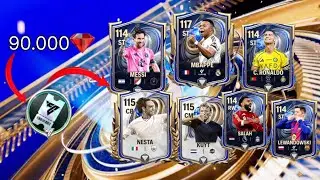 TOTY MBAPPE🤯!THAT'S WHAT I'VE GOT FROM 90K WORTH OF GEMS PACKS😲|ft.Ronaldo,Messi,Mbappe