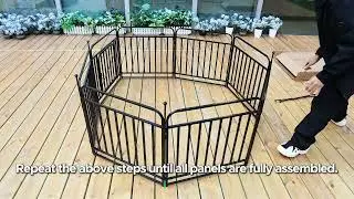Full square tube pet fence installation video