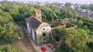 Vasai FortStunning aerial view of the historic Vasai Fort Church captured by drone.&rdquo;