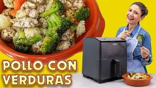 Pollo con verduras en air fryer ¡Económico y Delicioso!