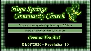 Bible Study: Revelation 10 - 01/07/2026