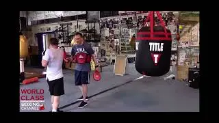 When countering on the inside of the left hook with a right hand bow your weight to your right hip.