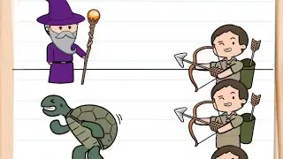 brain test all star level 502 the wizard defeat those three Archer brain test all star level 52