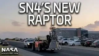 SpaceX Boca Chica - Raptor delivery for Starship SN4 ahead of 150 meter hop