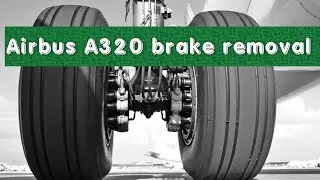 Как мы снимаем изношенные тормоза самолета для замены #airbus #a320 #тормоза #замена