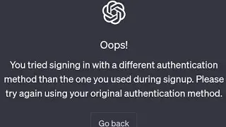 Chatgpt login problem solved | you have tried different authentication method #chatgptandroid
