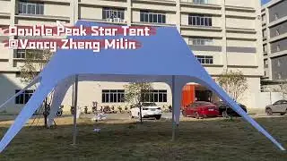 White Double Peak Star Shelter Beach Star Tent for Outdoor Tent