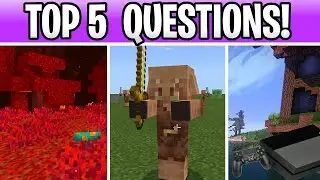 Minecraft TOP 5 QUESTIONS! PS4 Bedrock, Piglin Bartering & Nether Update Biomes!