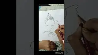 🚩Ganpati Bappa Simple Drawing🚩