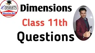 #hssc #sciencebysameersir #hsscscience #dimension Dimension questions