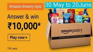 Amazon Grocery Quiz Answers And Win Rs 10000 Today 30 May to 20 June