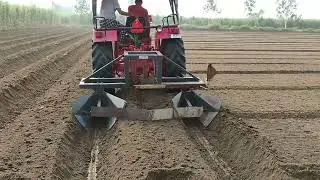 Sugarcane and Vegetable Bed Preparation with 5ft Interrow Spacing : with mahindra 575xp plus