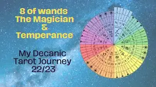 8 of Wands, Temperance & the Magician tarot cards on the Decan Wheel of the year #decanwalk