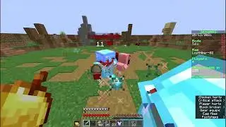 Mercilessly destroying everyone in a 1.9 PvP Skywars server