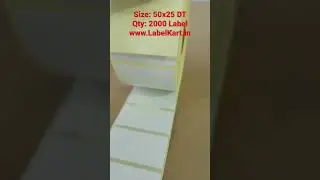 50X25mm DT 👉 2000 Label 👈 Barcode Label Roll 🌐 www.LabelKart.in #shorts #barcode #label #viral