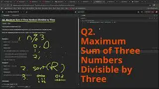 Leetcode BiWeekly Contest 172 Q2. Maximum Sum of Three Numbers Divisible by Three #python #dsa