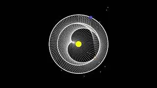 Geometrical pattern made by Venus and Earth orbiting the sun over 8 year period by Matthew Henderson