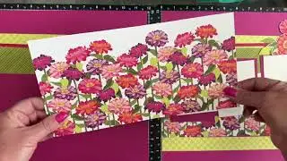 Scrapbooking 12 x 12 pages with a sketch and the Simply Zinnia DSP
