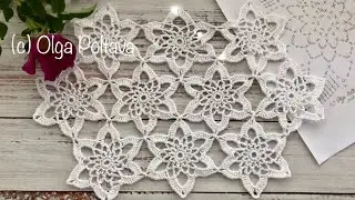 How to Crochet and Connect Lacy Flower Motifs. Perfect for Clothing & Home Decor. Crochet Video