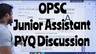 OPSC Junior Assistant Previous Year Question Paper Discussion | OPSC Junior Assistant 2023 | OPSC JA