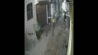 The old lady throws black magic water...