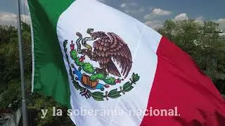 Ceremonia Cívica de Izamiento e Incineración de la Bandera Nacional en Talleres Gráficos de México
