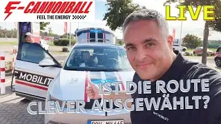 eCannonball 2021 - Team 51 mit Hyundai IONIQ5 beim ersten Ladestopp dank Falk-Papierplan erfolgreich