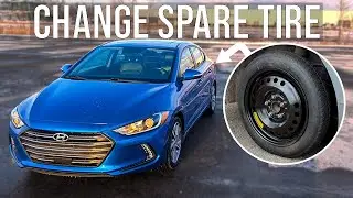 How to Change Spare Tire - Hyundai Elantra - 2017/2018