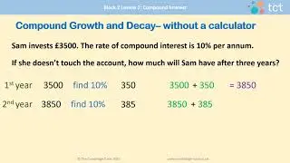 Compound Growth and Decay - NO CALCULATOR