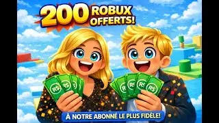 🎁 200 ROBUX OFFERTS &agrave; l&rsquo;abonn&eacute; le PLUS ACTIF sur notre jeu Roblox !