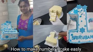 square to number 1 cake | how to make number cake tamil | surya's homemade cakes tirupur