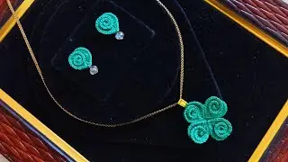 Simple Crochet Clover Pendant & Heart Earrings | How to make DIY Jewellery | #tutorial for Beginners