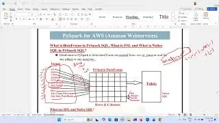 PySpark SQL Part 2, PySpark for AWS, PySpark DataFrame, PySpark DSl with Examples, aws, amazon webse