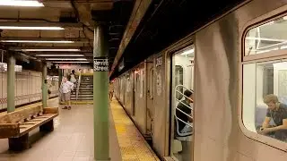 NYC Subway: Late Night Trains in Downtown Brooklyn