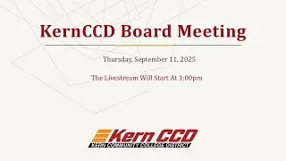 Kern CCD Board of Trustees Meeting October 9, 2025