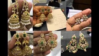 Latest Gold and Diamond Party wear Earring Designs