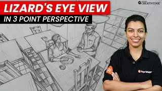 Master Lizard's Eye View in 3-Point Perspective 🤔✍🏻| Essential for Design Entrance Exams 🎯