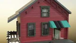 Little Red House &ndash; Stylized 3D Model