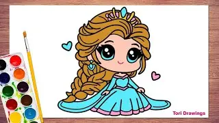 Step by Step Elsa Drawing Tutorial for Kids | Frozen Princess Drawing Easy