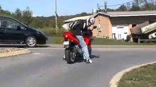 Motorcycle Burnout FAIL