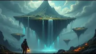 Upside-Down Mountain ⛰️ 2-Hour Gravity-Defying Soundscape | Floating Waterfalls & Glowing Fungi |