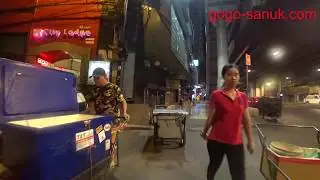 Walking in the morning on Sukhumvit Road-early March 2020 Bangkok