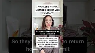 How long is a Marriage Visitor Visa for the UK valid for?