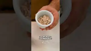 The equivalence between fresh and dry yeast 📝
