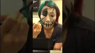 Asuka Doing Her Own Face-paint Before WWE Event! #Shorts