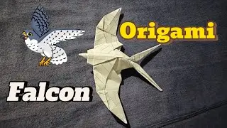 Origami paper Falcon Bird 🕊️ making// crafting paper animals #falcon #birds #origami #craft 